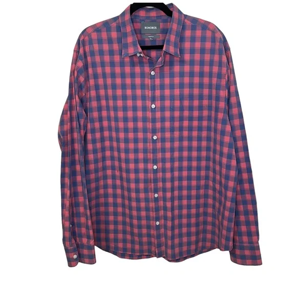 white christmas dresses Blue Check Long Sleeve Button Down – Unclaimed Baggage main image 0